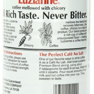 Luzianne Premium Blend Ground Coffee & Chicory, 16 Ounce Canister (Pack of 3)