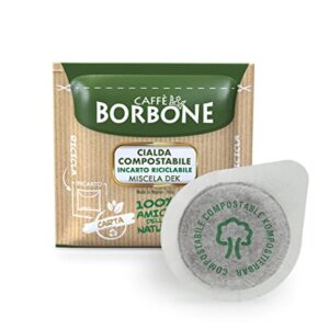 Caffe Borbone 150 Single Served Decaf Coffee Pods, Green Decaffeinated Blend with Flavour and Creaminess of Authenthic Nespresso, Roasted and Freshly Packaged in Italy