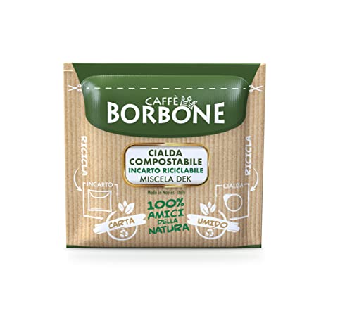 Caffe Borbone 150 Single Served Decaf Coffee Pods, Green Decaffeinated Blend with Flavour and Creaminess of Authenthic Nespresso, Roasted and Freshly Packaged in Italy