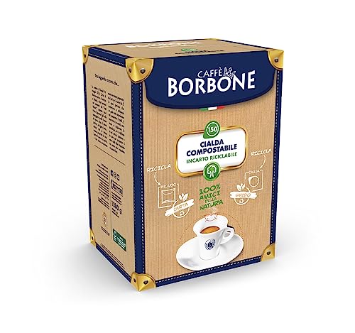 Caffe Borbone 150 Single Served Decaf Coffee Pods, Green Decaffeinated Blend with Flavour and Creaminess of Authenthic Nespresso, Roasted and Freshly Packaged in Italy