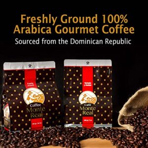 Monte Real - Arabica Gourmet Coffee, Flavored Ground Coffee, Fresh Roasted Coffee Grounds, Medium Dark Roast, Cacao Flavor, 400 Grams