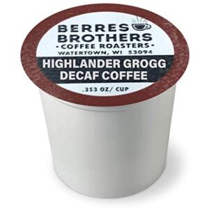 Berres Brothers Highlander Grogg Decaf Coffee 12 Count Single Serve Pods Compatible with Keurig K Cups K Pods Coffee Makers, Flavored Medium Roast Coffee