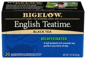 bigelow, english time tea (decaffeinated), 20 count