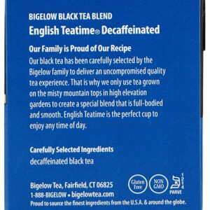 Bigelow, English Time Tea (Decaffeinated), 20 Count