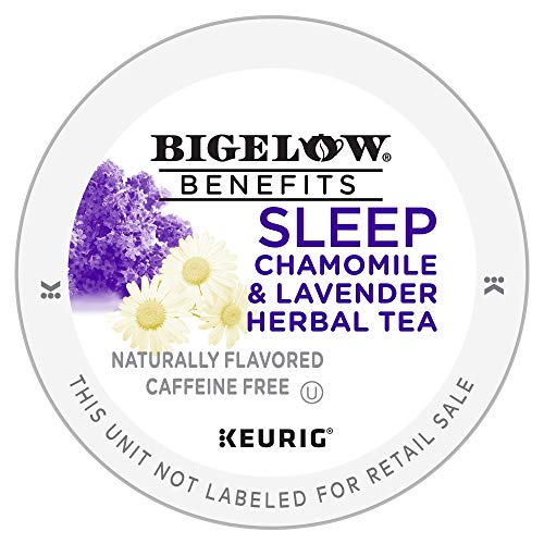 Bigelow Tea Benefits, Sleep Chamomile and Lavender Herbal Tea Keurig K-Cup Pods, Box of 10, Caffeine Free