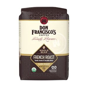 don francisco's organic french dark roast whole bean coffee (18 oz bag)