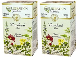 celebration herbals organic burdock root tea caffeine free - 48 teabags in total