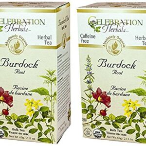 Celebration Herbals Organic Burdock Root Tea Caffeine Free - 48 Teabags in Total