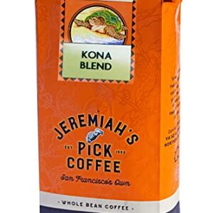 Jeremiah's Pick Coffee Kona Blend, Light Roast Whole Bean Coffee, 10 Ounce Bag