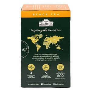 Ahmad Tea Black Tea, Ceylon Teabags, 20 ct (Pack of 6) - Caffeinated and Sugar-Free