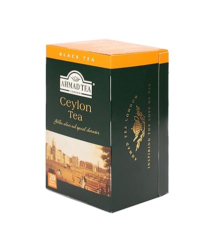 Ahmad Tea Black Tea, Ceylon Teabags, 20 ct (Pack of 6) - Caffeinated and Sugar-Free