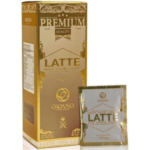 organo gourmet cafe latte, 100% certified ganoderma lucidum (1 box of 20 sachets)