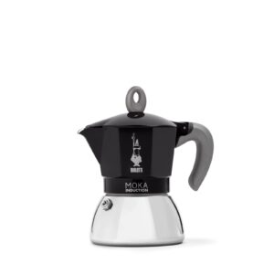 bialetti - moka induction, moka pot, suitable for all types of hobs, 4 cups espresso (5.7 oz), black