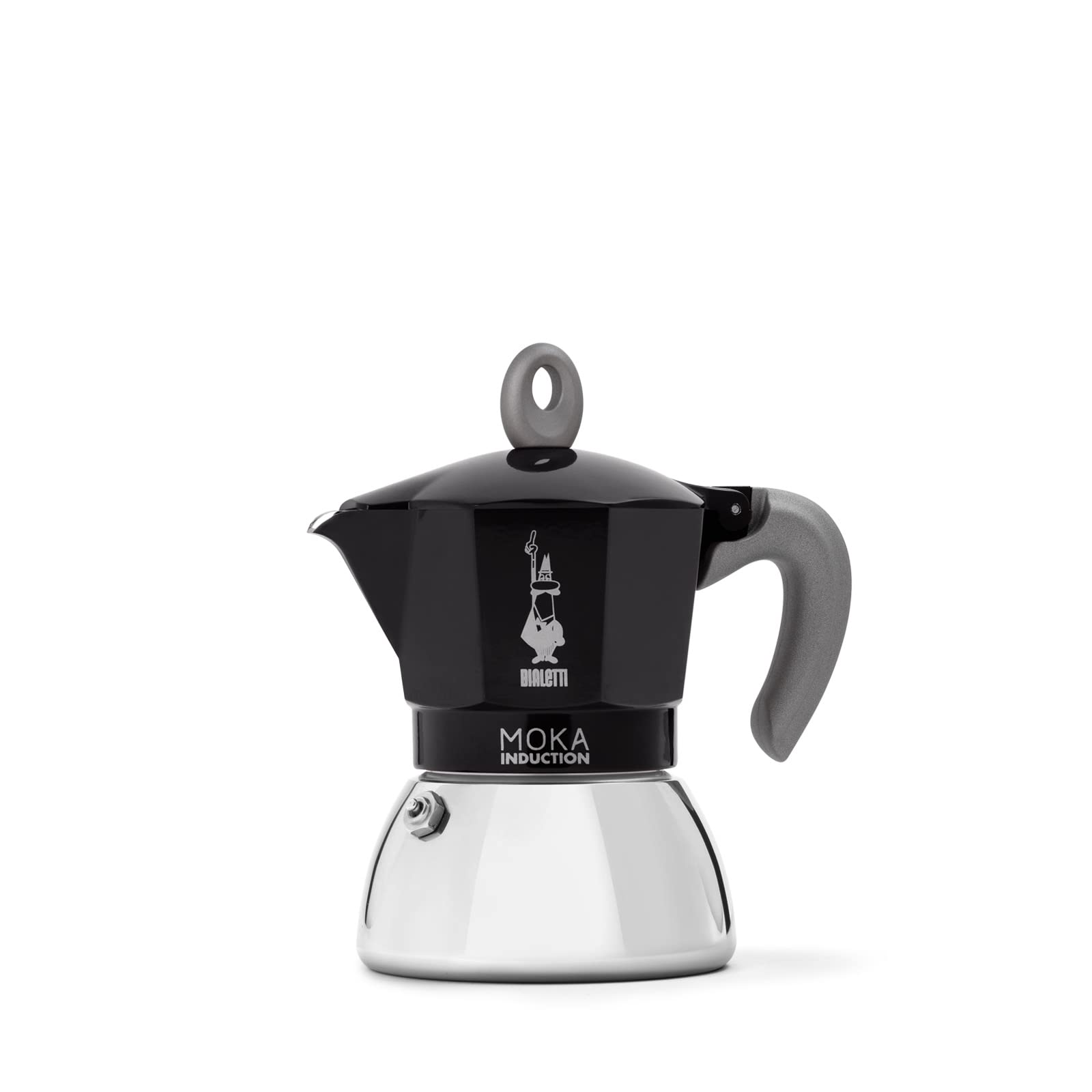 Bialetti - Moka Induction, Moka Pot, Suitable for all Types of Hobs, 4 Cups Espresso (5.7 Oz), Black