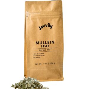 Jovvily Mullein Leaf - 8 oz - Cut & Sifted - Herbal Tea - Caffeine Free