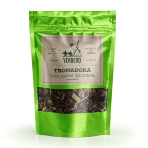 yerbero - tronadora (yellow elder) herbal tea 3.5 oz (100gr). stand alone reasealable bag. keep fresh tea.