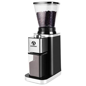 ackzot coffee grinder, anti-static conical burr coffee bean grinder with 48 precise grind settings for espresso/drip/pour over/french press, 2-12 cups, uniform grinding for full coffee flavor