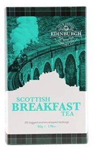 edinburgh tea & coffee company, scottish breakfast tea, 25 count envelope/tag teabags