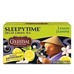 celestial seasonings green tea, sleepytime decaf lemon jasmine, 20 count