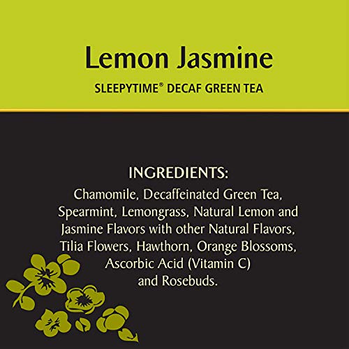Celestial Seasonings Green Tea, Sleepytime Decaf Lemon Jasmine, 20 Count