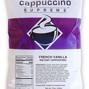 Cappuccino Supreme French Vanilla Instant Cappuccino Mix 6 x 2 lbs