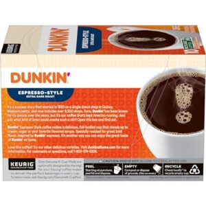 Dunkin’ Espresso-Style Extra Dark Roast, 10 Keurig K-Cup Pods