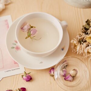 Cha Wu-[A] Pink Rose Buds(3oz),Loose Leaf Flower Petal Tea,Natural Fragrant Herbal Tea,Afternoon Tea