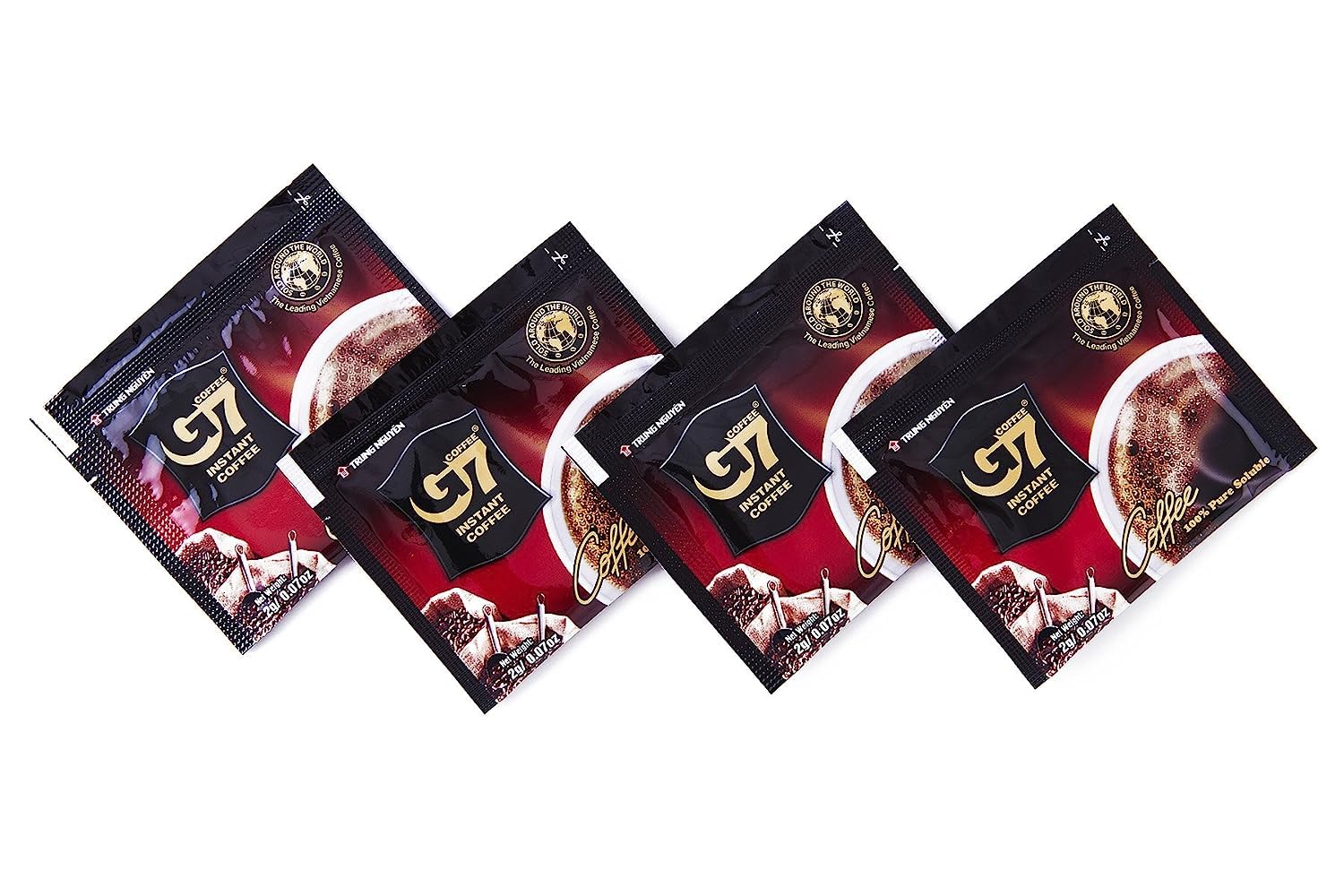 Trung Nguyen — G7 Instant Coffee — Pure Black — 100% Soluble Coffee — Strong and Bold — Instant Vietnamese Coffee (200 Packets)