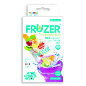 fruzer mini disposable fruit infuser bags, clear, 50ct mini
