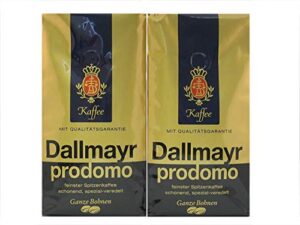 dallmayr prodomo whole beans coffee 2 packs x 17.6oz/500g (pack of 2)