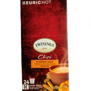 Twinings of London, Chai Pumpkin Spice Black Tea 24 K-Cup Pods (Pack of 1), For use in all Keurig K-Cup Brewers