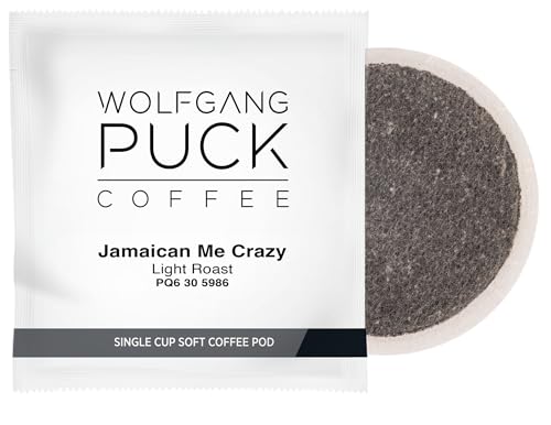 Wolfgang Puck Coffee, Jamaican Me Crazy Gram Coffee, 9.5 Gram Pods, 18 Count