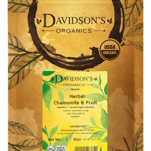 Davidson's Organics, Herbal Chamomile & Fruit, Loose Leaf Tea, 16-Ounce Bag