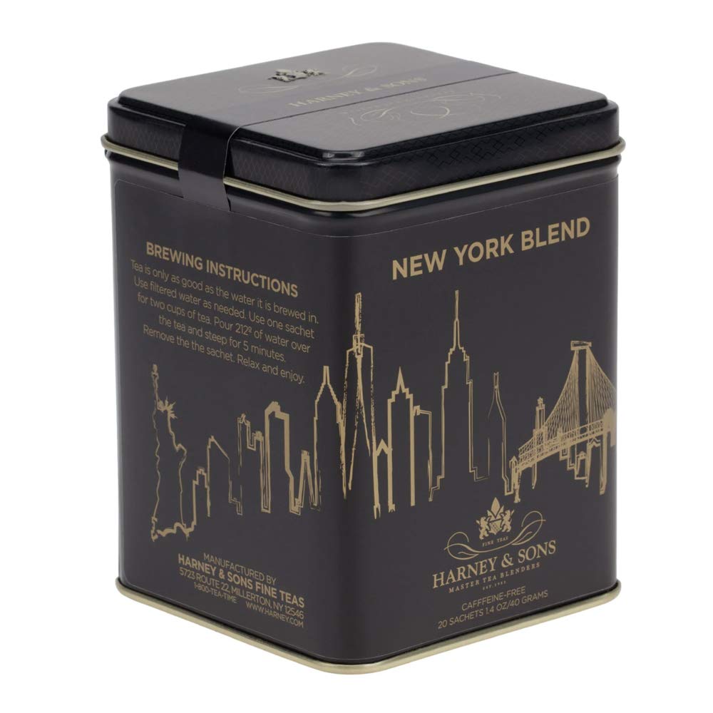 Harney & Sons New York Blend, Caffeine Free Tea In Sachets, Black