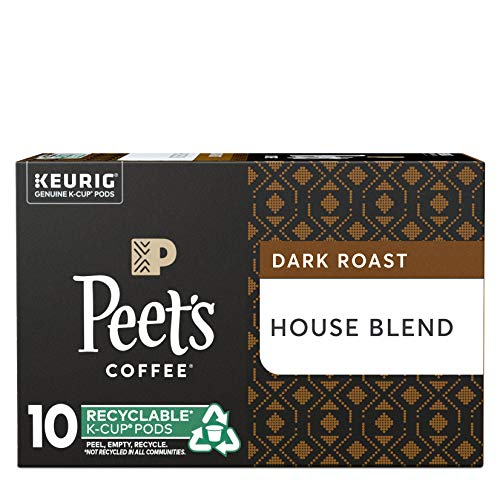 Peet’s Coffee House Blend K-Cup Coffee Pods for Keurig Brewers, Dark Roast, 10 Pods