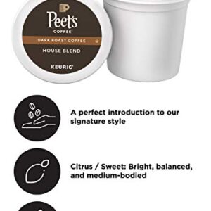 Peet’s Coffee House Blend K-Cup Coffee Pods for Keurig Brewers, Dark Roast, 10 Pods