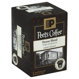 Peet’s Coffee House Blend K-Cup Coffee Pods for Keurig Brewers, Dark Roast, 10 Pods