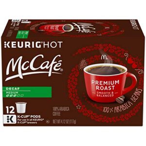 mccafé decaf premium medium roast k-cup coffee pods (12 pods)