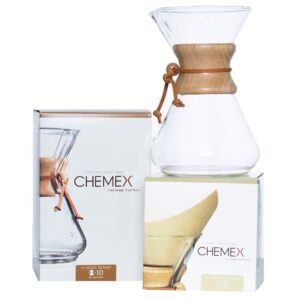 chemex bundle - 10-cup classic series - 100 ct square filters - exclusive packaging