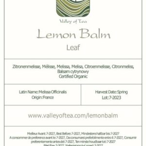 Lemon Balm Organic Loose Leaf - Sweet Lemony - Dried Mellisa Officinialis - Organic Lemon Balm Tea Lemonbalm Tea Lemin Lemon Leaves Lemon Balm Loose Tea Lemon Balm Leaves Loose Leaf Lemon Balm