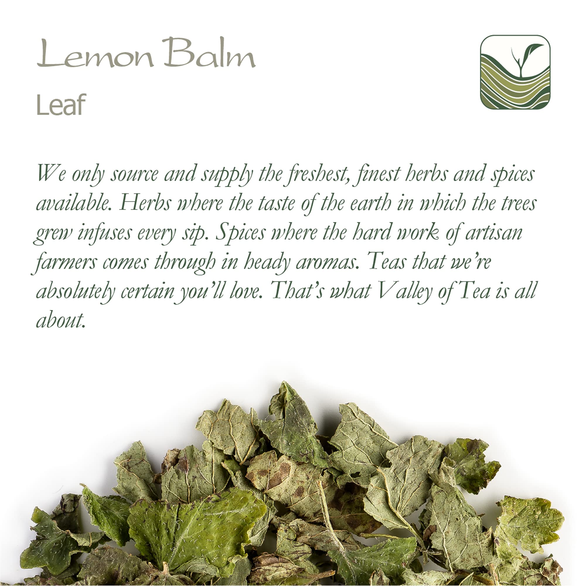 Lemon Balm Organic Loose Leaf - Sweet Lemony - Dried Mellisa Officinialis - Organic Lemon Balm Tea Lemonbalm Tea Lemin Lemon Leaves Lemon Balm Loose Tea Lemon Balm Leaves Loose Leaf Lemon Balm