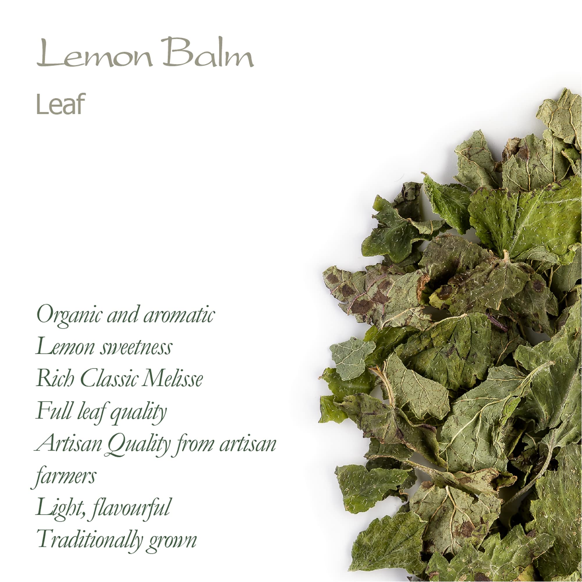 Lemon Balm Organic Loose Leaf - Sweet Lemony - Dried Mellisa Officinialis - Organic Lemon Balm Tea Lemonbalm Tea Lemin Lemon Leaves Lemon Balm Loose Tea Lemon Balm Leaves Loose Leaf Lemon Balm