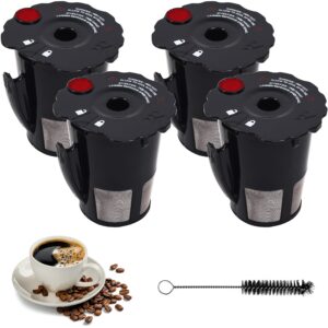 (2024 update) universal fit 4 packs 119367 reusable coffee filter with cleaning brush by bluestars - exact fit for keurig k-cup 2.0 series model k200 k250 k300 k350 k400 k450 k460 k475 k460 k500 k550