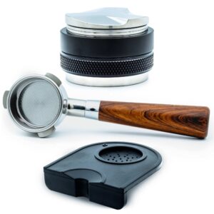 evergreen coffee | espresso accessories | 54mm bottomless portafilter + 53mm coffee distributor & tamper + tamp mat | designed for the breville barista express pro touch| bonus filter basket