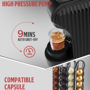 Milk Frother, Electric Milk frother and Steamer for Frothing and Heating Milk, 4 IN 1 Multifunction Milk Frother for Hot & Cold Froth, Auto-off & Easy Cleaning, Gretess, Black, JC-A1B