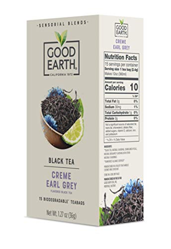 Good Earth Sensorial Blend All Natural Crème Earl Grey Black Tea, 15 Count (Pack of 5)