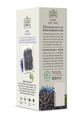 Good Earth Sensorial Blend All Natural Crème Earl Grey Black Tea, 15 Count (Pack of 5)