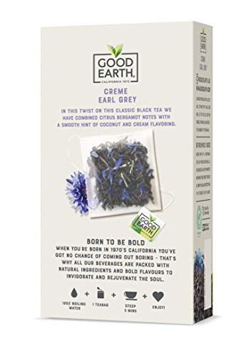 Good Earth Sensorial Blend All Natural Crème Earl Grey Black Tea, 15 Count (Pack of 5)