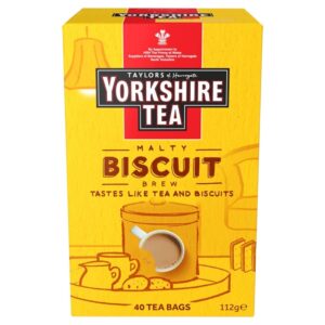 taylors of harrogate biscuit brew yorkshire 40 tea bags, 112 g
