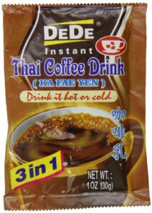 de de instant thai coffee drink, 12 count
